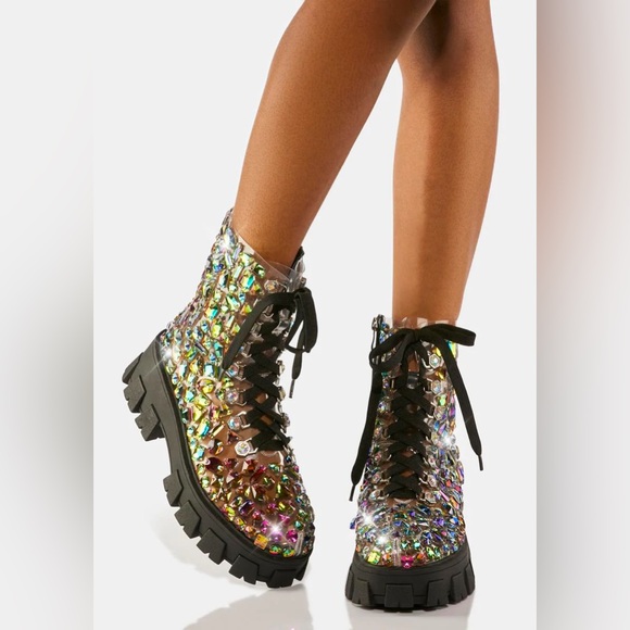 AZALEA WANG Noel Combat Boot, Size 8, NWOT - Picture 3 of 12